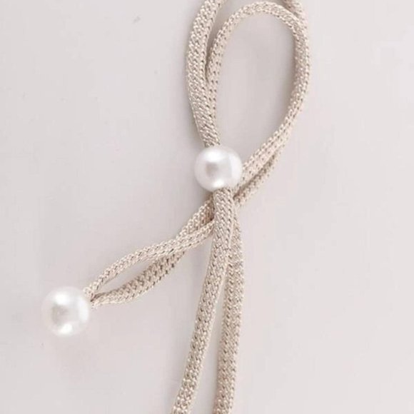 1pc Faux Pearl Decor Curtain Beige Tieback NEW - Picture 5 of 5